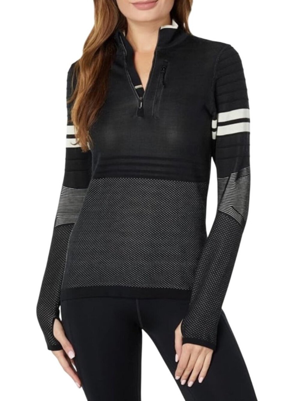 Smartwool Intraknit Merino Tech 1/4-Zip Base Layer Top XL navy blue outdoor acti